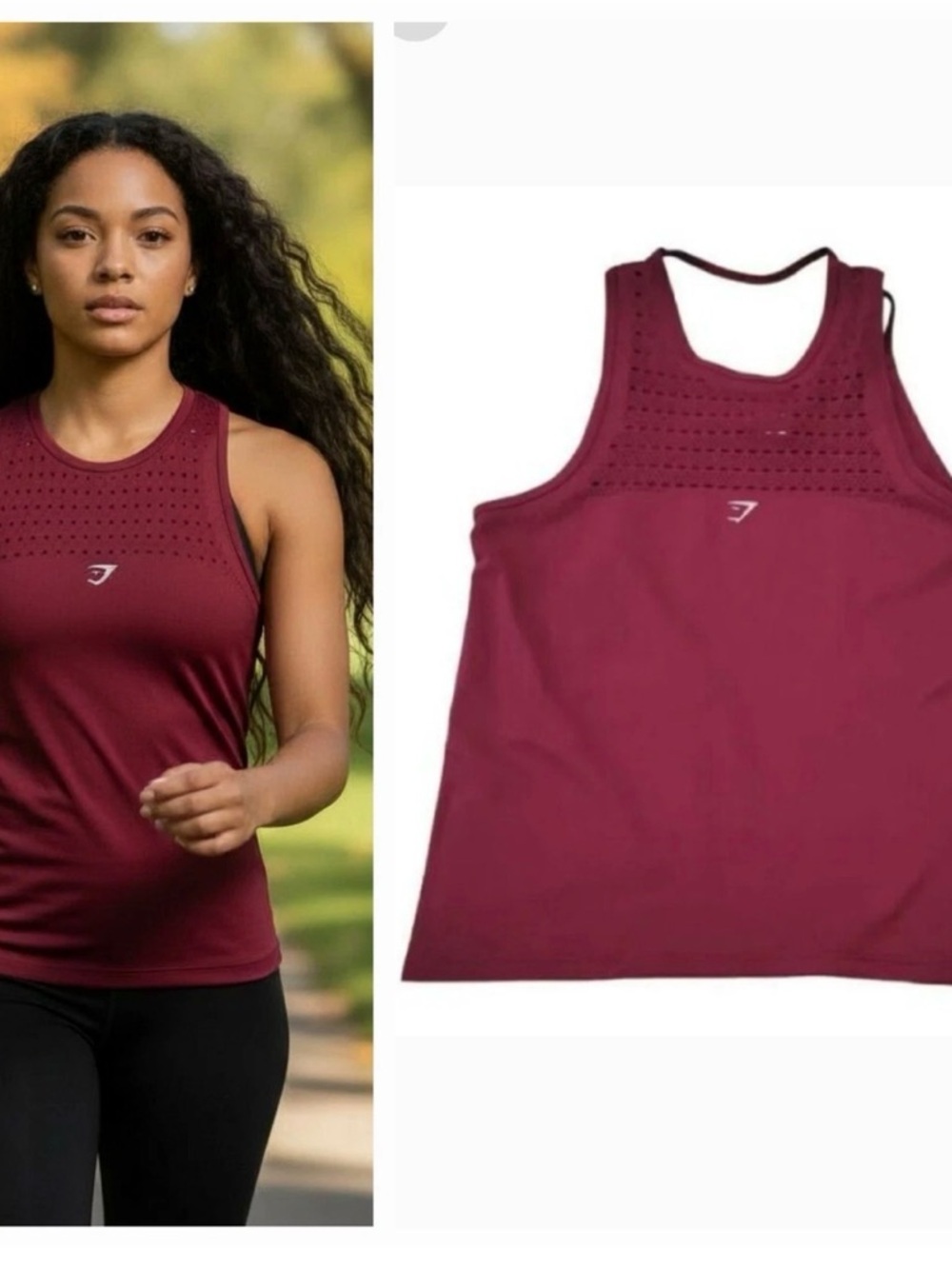 Gymshark Maroon Women’s Athletic Strap Tank Sz M